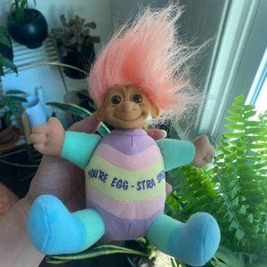 Vintage Troll Dolls 90s Russ - Easter Egg